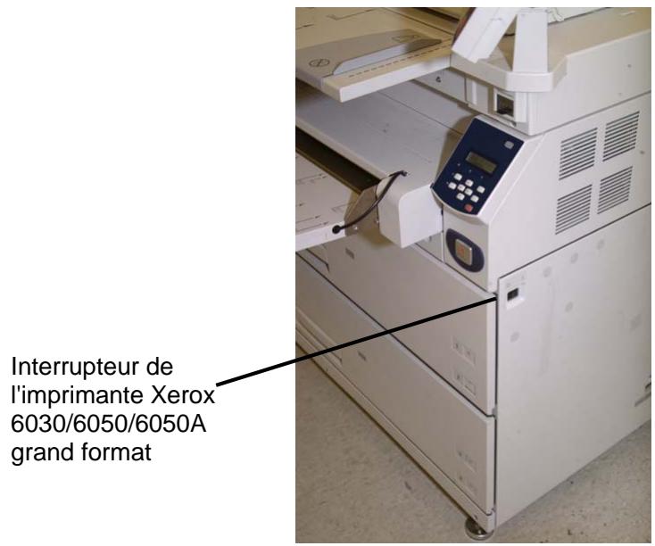 XEROX 6030 - Mise sous tension de l'imprimante et du contrôleur (PUN, YKE, YKE-N, FRX et LVX) - 4