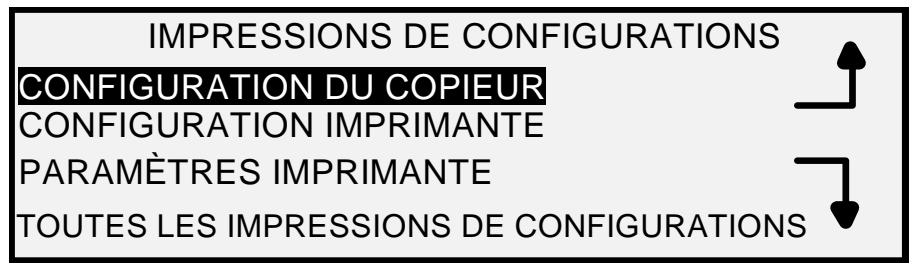 XEROX 6030 - Impressions de configurations - 1