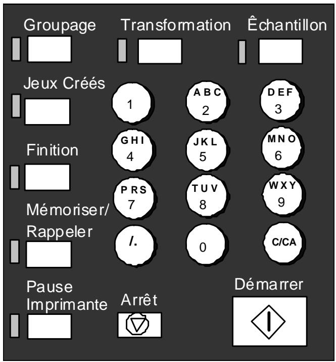 XEROX 6030 - Pavé numérique et touches de fonction spéciale/commande de numérisation - 1
