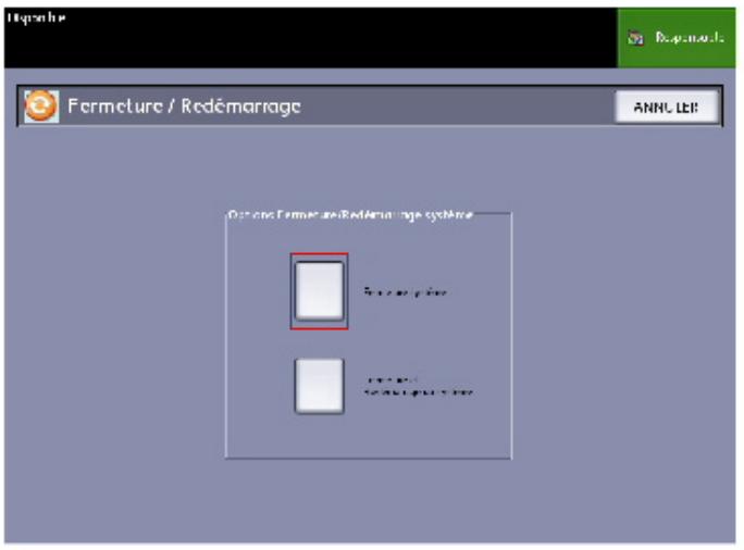 XEROX 6279 - Sélectionner Fermetre système. - 1