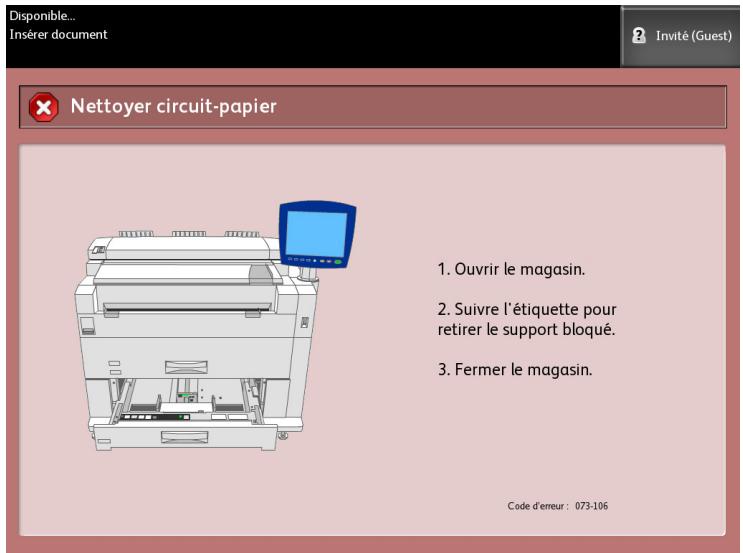 XEROX 6279 - Incidents papier dans le tiroir 1 ou 2 - 1