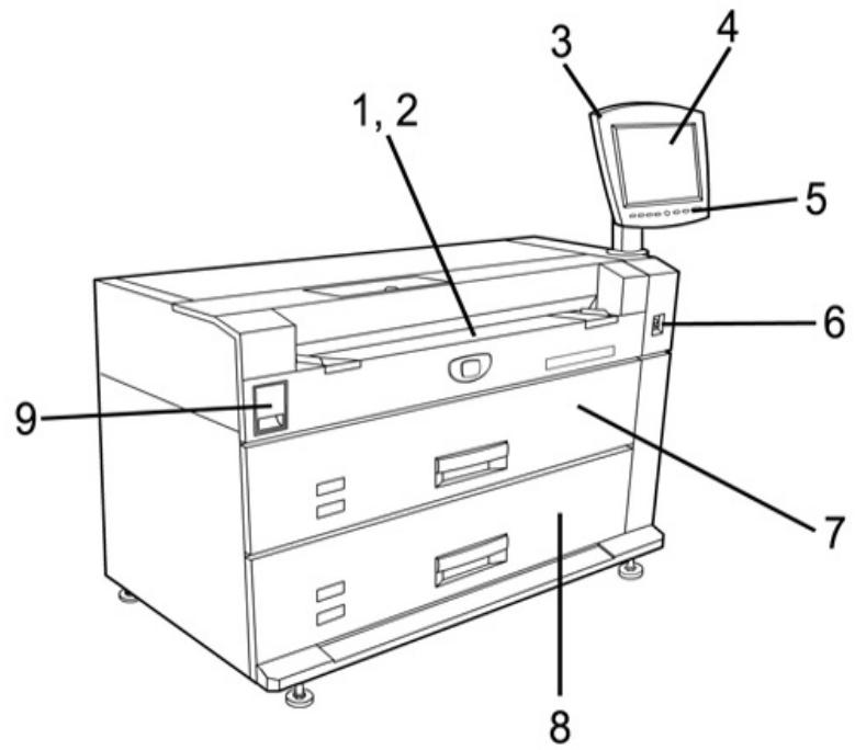 XEROX 6279 - Éléments de la machine - 1