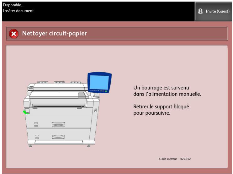 XEROX 6279 - Incidents papier dans le départ manuel - 1