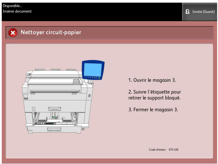 XEROX 6279 - Incidents papier dans le magasin 3 ou 4 - 1