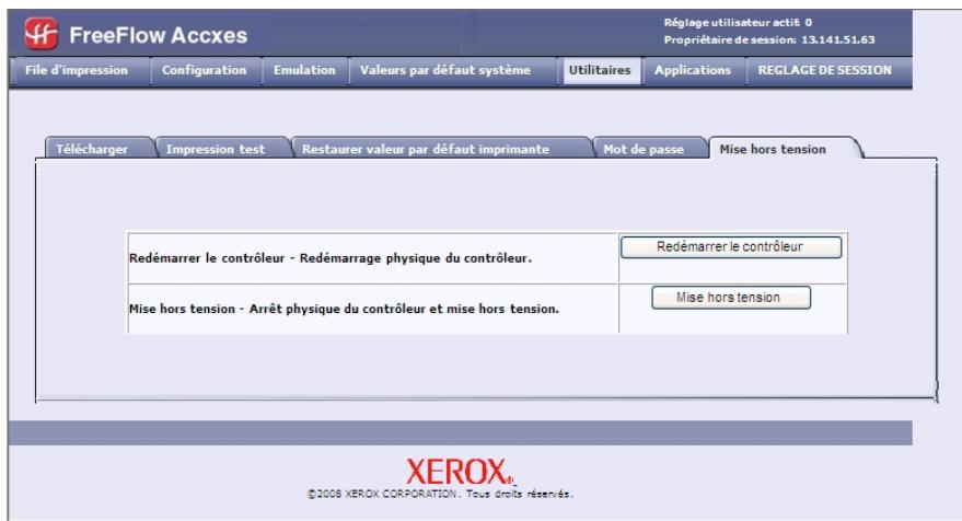 XEROX 6279 - Fermeture à partir du Gestionnaire d'imprimante Web PMT - 1