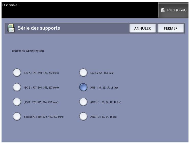 XEROX 6279 - Accès aux réglages du support - 2