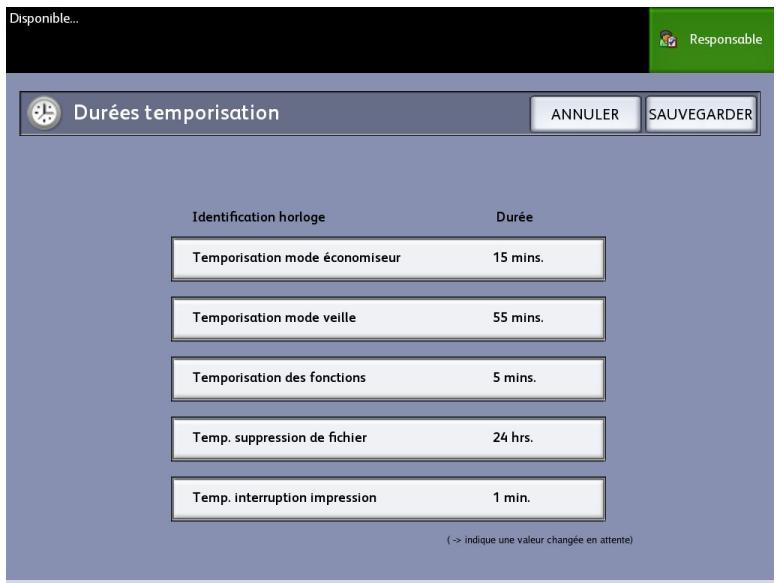 XEROX 6279 - Temporisation mode veille - 2