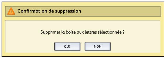 XEROX 6604 - Suppression d'une boîte aux lettres - 1