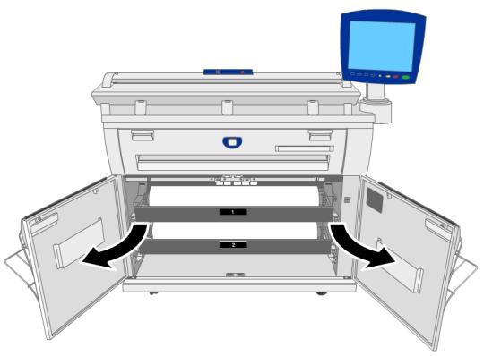 XEROX 6604 - Chargement du support en rouleau - 1