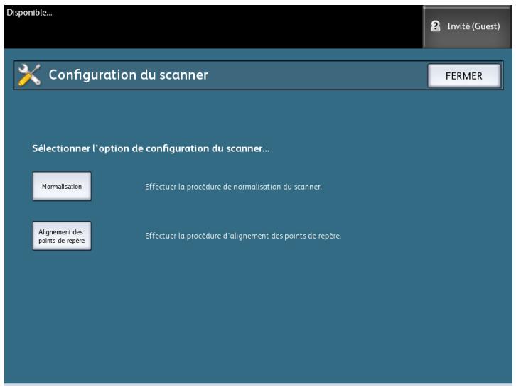 XEROX 6604 - Sélectionner Configuration du scanner. - 1