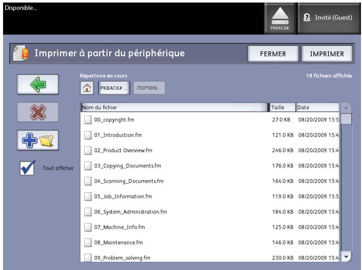 XEROX 6604 - Sélectionner List de documents. - 2