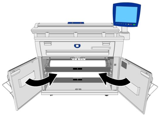 XEROX 6604 - Fermer les portes avant. - 1