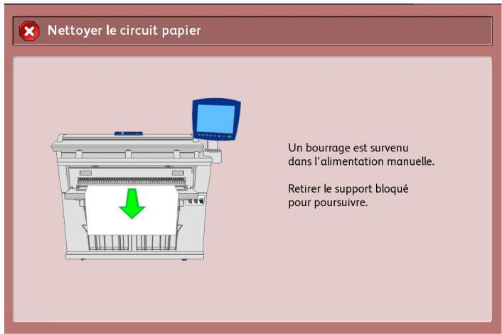 XEROX 6604 - Incidents support dans le départ manuel - 1