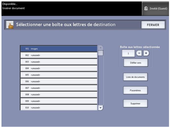 XEROX 6605 - Sélectionner Destination. - 1