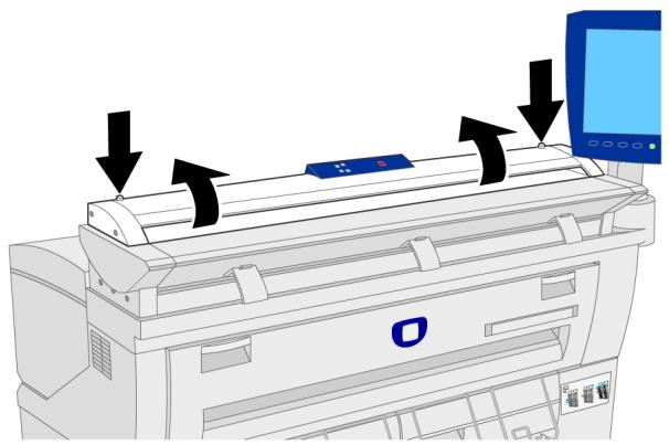 XEROX 6605 - Pour ouvrir le scanner - 1