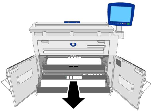 XEROX 6605 - Chargement du support en rouleau - 2