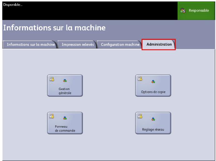 XEROX 6605 - Accès à l'onglet Configuration machine - 2