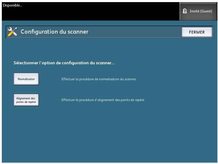 XEROX 6605 - Sélectionner Configuration du scanner. - 1