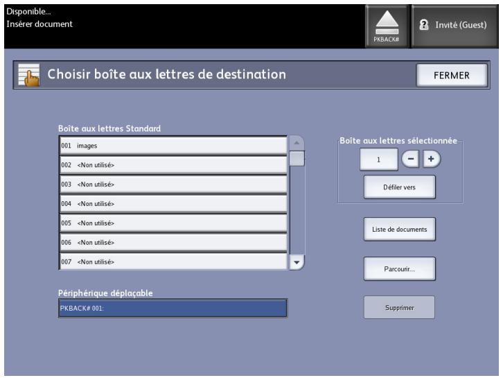 XEROX 6605 - Liste des documents d'une boîte à lettres standard - 1