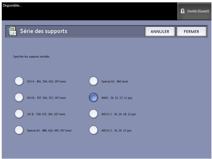 XEROX 6605 - Accès aux réglages du support - 3