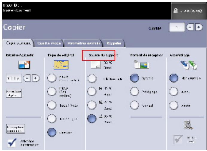 XEROX 6605 - Réglage et état des supports - 1