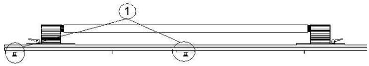 XEROX 8365 - Emplacement des supports de poids sur une imprimante 90 pouces - 1