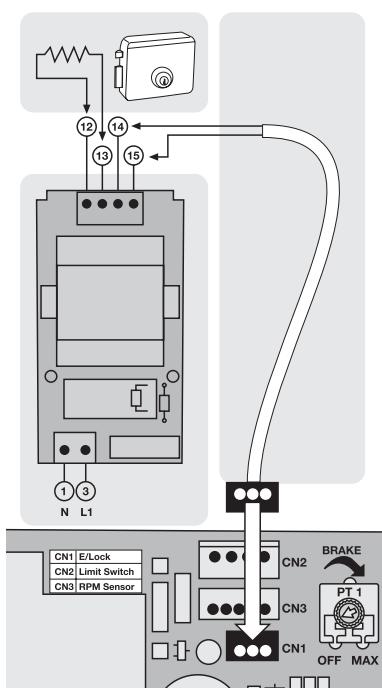 CHAMBERLAIN CB22 - ELECTRIC LOCK (OPTIONAL) 203285 (12V) - 2