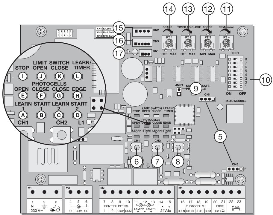 CHAMBERLAIN CB22 - INTERRUPTOR DE FIN DE CARRERA CONEXION - 2