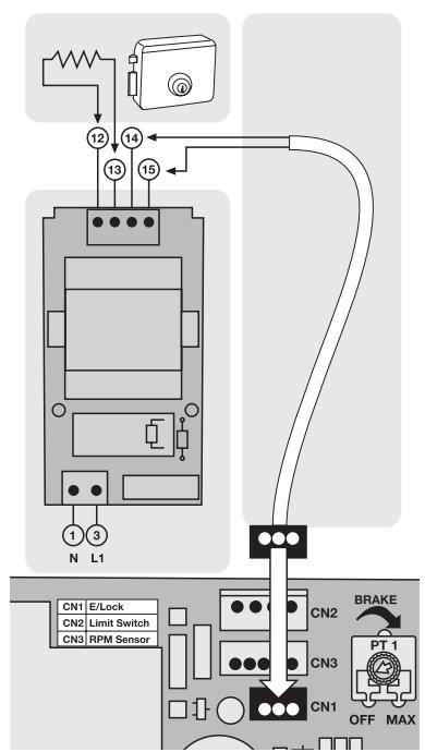CHAMBERLAIN CB22 - ELEKTRISCH SLOT (OPTIONEEL) 203285 (12V) - 2
