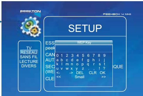 PEEKTON PEEKBOX 4 MKII - ENTRER LA CLE WEP - 1