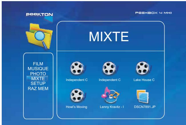 PEEKTON PEEKBOX 4 MKII - Lecture des fichiers mixtes (suite) - 1