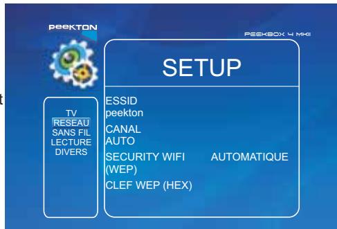 PEEKTON PEEKBOX 4 MKII - Se connecter au réseau sans fil (suite) - 1