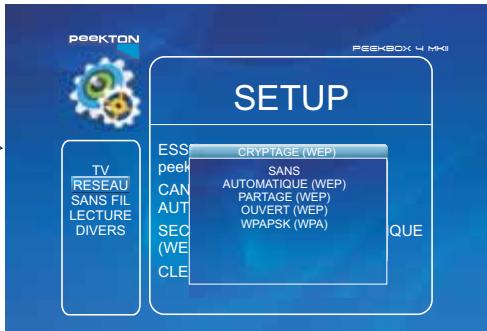 PEEKTON PEEKBOX 4 MKII - Cryptage (WEP): - 1