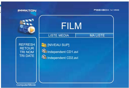PEEKTON PEEKBOX 4 MKII - Utiliser MA LISTE pour la lecture des medias - 4