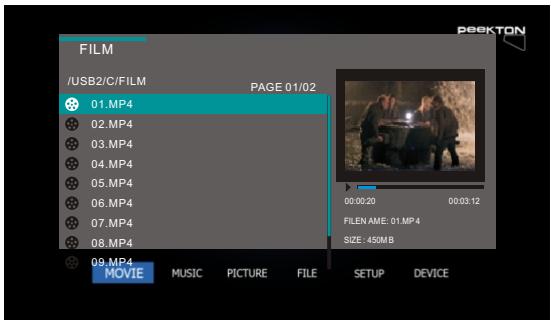 PEEKTON BABYPEEK HD - Menu film - 1