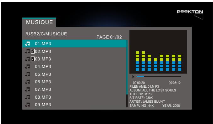 PEEKTON BABYPEEK HD - Menu musique - 1