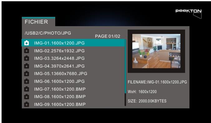 PEEKTON BABYPEEK HD - Menu fichier - 1