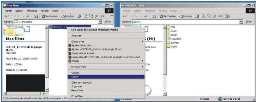 PEEKTON PEEKBOX 100 - Transférer vos fichiers de votre PC à votre PEEKBOX 100 - 1