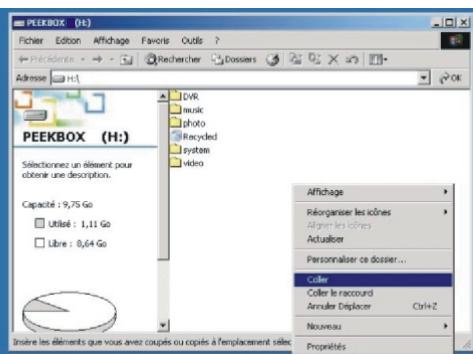 PEEKTON PEEKBOX 100 - Transférer vos fichiers de votre PC à votre PEEKBOX 100 - 3