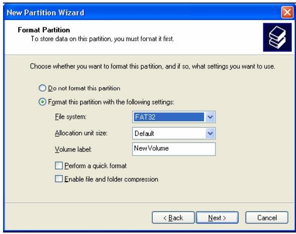 PEEKTON PEEKBOX 2 - Formatage et partition du disque dur sous Windows 2000 / XP - 4