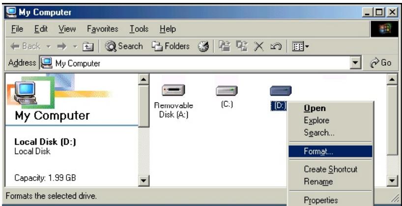 PEEKTON PEEKBOX 2 - Formatage et partition du disque dur sous Windows 98SE/ME - 2