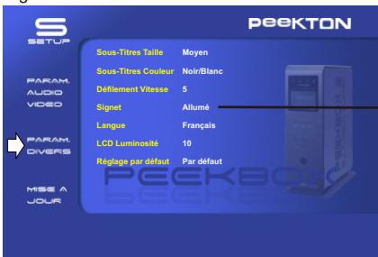 PEEKTON PEEKBOX 2 - PARAMETRES DIVERS - 7