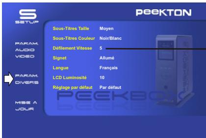 PEEKTON PEEKBOX 2 - PARAMETRES DIVERS - 5