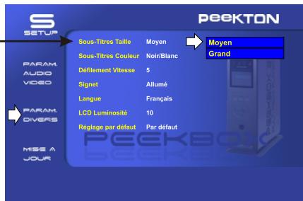 PEEKTON PEEKBOX 2 - PARAMETRES DIVERS - 2