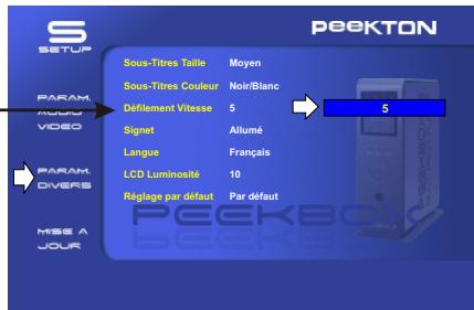 PEEKTON PEEKBOX 2 - PARAMETRES DIVERS - 6
