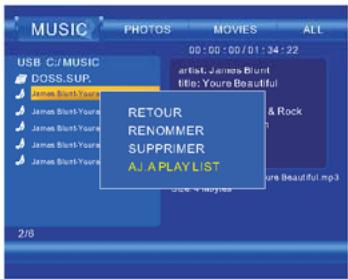 PEEKTON PEEKBOX 200 - Addition d'un fichier musical dans la "PLAYLIST". - 3