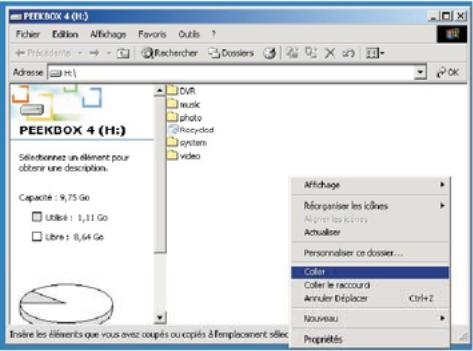 PEEKTON PEEKBOX 200 - Transférer vos données via le port USB (suite) - 3