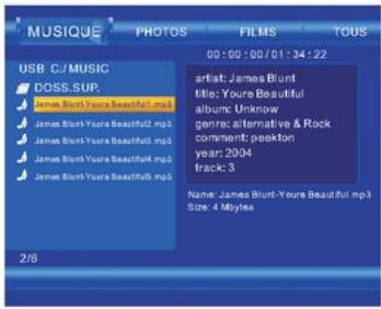 PEEKTON PEEKBOX 200 - Addition d'un fichier musical dans la "PLAYLIST". - 2