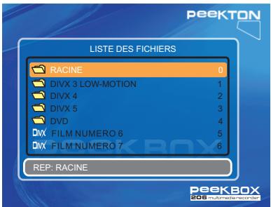 PEEKTON PEEKBOX 206 - Menu fichier - 1