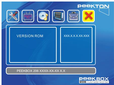 PEEKTON PEEKBOX 206 - Version logicielle - 1